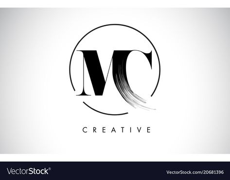 Painters Logo Design, Mc Logo Design Ideas, Cm Logo Design, Circle Vector Design, Painter Logo, Logo Design Black, Minimal Branding Design, Mc Logo, Conference Branding