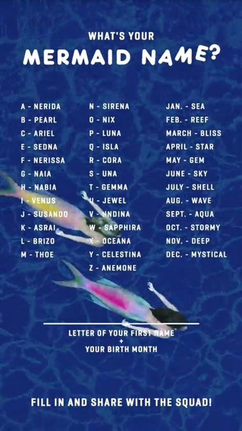 Fictional Names, Siren Names, Funny Name Generator, Ocean Names, Kingdom Names, Mermaid Names, Sandra Lee, Superhero Names, Mermaid Kisses