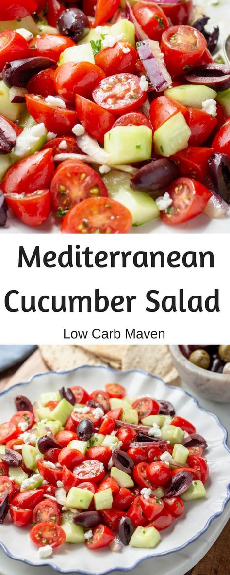 Cucumber Tomato Olive Salad, Mediterranean Cucumber Tomato Salad, Salad With Kalamata Olives, Mediterranean Cucumber, Mediterranean Cucumber Salad, Tomato And Cucumber Salad, Olives Kalamata, Tomato And Cucumber, Salad Tomato