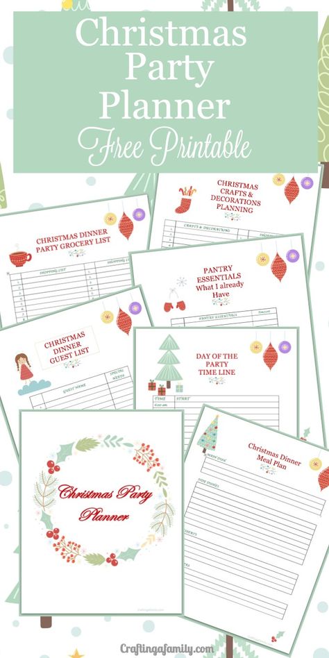 Christmas Party Planning Printable Planning Christmas Dinner, Party Planning Printable, Time Organization, Christmas Party Planner, Saving Plans, Planning Christmas, Easy Christmas Party, Christmas Party Planning, Party Planning Guide