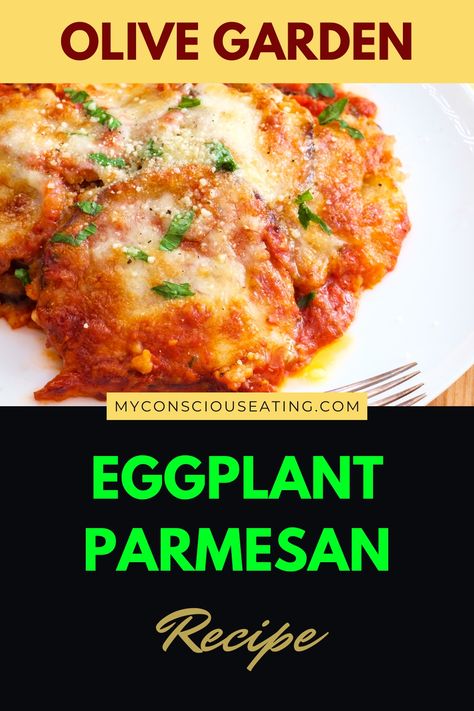 Eggplant Parmesan in a serving dish Olive Garden Eggplant Parmesan Recipe, Eggplant Parmesan Olive Garden Recipe, Eggplant Parmesan Recipes, Eggplant Parmesan Recipe, Steak Sandwich Recipes, Crispy Eggplant, Roasted Broccolini, Eggplant Recipes Parmesan, Olive Garden Recipes