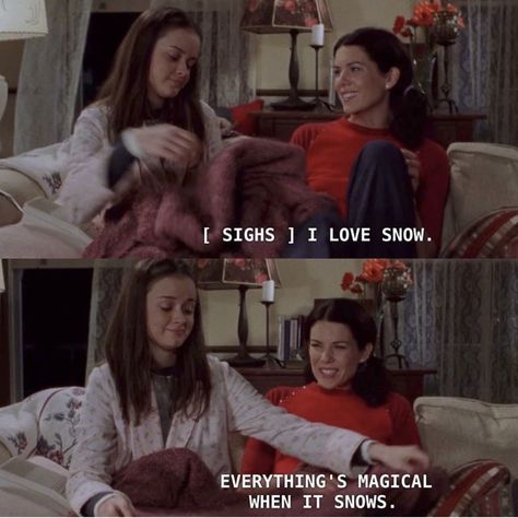 Gilmore Girls Christmas, Winter Snow Aesthetic, Lorelei Gilmore, Gilmore Girls Quotes, Gilmore Girls Seasons, Snow Aesthetic, I Love Snow, Gilmore Girl, Lorelai Gilmore