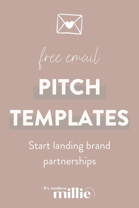 A dusty pink background with text that reads: Free Email Pitch Templates: Start landing brand partnerships by It's Modern Millie. Notes Ideas Instagram, Amazon Influencer Outfits, Instagram Notes Ideas, Free Email Templates, Brand Partnerships, Brand Deals, Instagram Username Ideas, Youtube Success, Email Branding