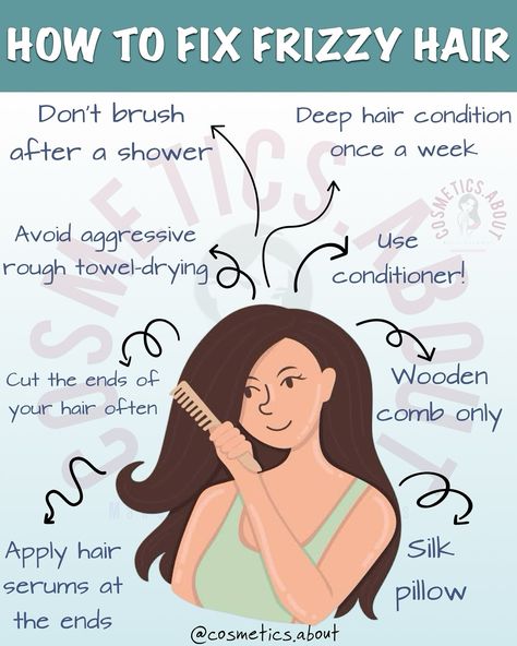 💄 How to Fix Frizzy Hair ®️Created by Cosmetics.about 🚹 Please give credit before sharing. #cosmetic #cosmetics #mascara #liner #eyeliner #highlighting #contouringmakeup #contouring #cosmetic #cosmetics #mascara #liner #eyeliner #highlighting #contouringmakeup #contouring #makeup #makeuptips #makeuptutorial #makeuplover How To Fix Frizzy Hair, Contouring Makeup, Frizzy Hair, Contour Makeup, Hair Serum, Hair Conditioner, Makeup Lover, Fix It, Makeup Tips