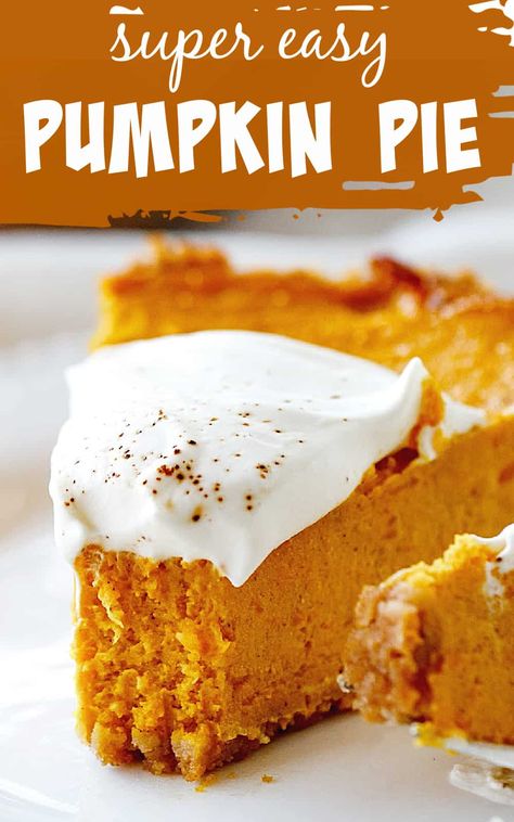 I can't say enough good things about this simple and delicious pumpkin pie recipe. It has a homemade graham cracker crust and a super easy-to-make filling (without evaporated milk), making it a last-minute dessert for your holiday table! It keeps well and disappears quickly, especially when served with a mound of whipped cream. Pumpkin Graham Cracker Crust, Pumpkin And Graham Cracker Desserts, Graham Cracker Pumpkin Pie, Pumpkin Pie With Graham Cracker Crust Easy, Pumpkin Pie Recipe With Graham Crust, Pumpkin Pie Graham Cracker Crust Easy, Pumpkin Dessert With Graham Cracker Crust, Easy Pumpkin Pie Recipe With Graham Cracker Crust, Pumpkin Pie With Graham Cracker Crust