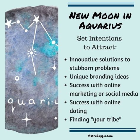 Astrologically speaking, the New Moon is the time to set intentions for what you want to attract into your life. And this New Moon is perfect if you feel "stuck" and need change. Intentions for success with online dating or social media will also get a boost. #NewMoon #Aquarius #intentions #stuck #change #LunarNewYear #onlinedating #onlinemarketing #mytribe #branding #logo #NewMoonintentions #NewMoonmagic #astrology #NewMoonJanuary2023 New Moon In Aquarius 2024, New Moon Aquarius, Aquarius February, New Moon In Aquarius, Moon Core, Moon Aquarius, Circle Of People, Divination Witch, Shadow Ideas