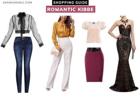 Do you have a Romantic Kibbe body type? Here's a complete Romantic Kibbe shopping guide for your clothing, makeup, accessories, and hairstyle. Romantic Body Type, Romantic Clothing Style, Romantic Kibbe, Kibbe Romantic, Curvy Body Types, Romantic Photos Couples, Romantic Outfit, Zooey Deschanel, Romantic Style