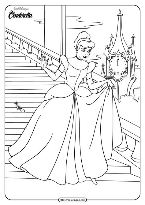 Printable Cinderella Coloring Book and Pages 01 Cinderella Printables, Princess Coloring Pages For Kids, Disney Coloring Pages Printables, Cinderella Drawing, Cinderella Coloring Pages, Wedding Coloring Pages, Disney Princess Colors, Disney Princess Coloring Pages, Princess Coloring Pages