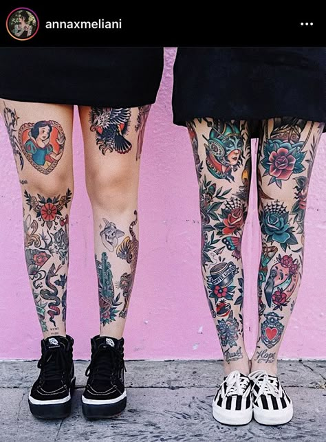 Traditional Thigh Tattoo, Traditional Tattoo Girls, Sorry Mom Tattoo, Traditional Tattoo Woman, Instagram Tattoos, Thigh Sleeve, Traditional Tattoo Inspiration, American Traditional Tattoo Ideas, Traditional Tattoo Ideas