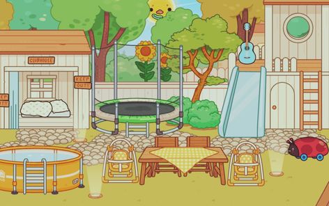 Big Family Home Backyard Toca Boca, Toca Boca Backyard Ideas Big Family Home, Toca Boca Outside Ideas Big Family House, Toca Boca Big Family House Backyard, Big Family Home Toca Boca, Toca Boca Kitchen Ideas Big Family House, Toca Boca Backyard Ideas, Toca Boca Backyard, Family Home Backyard