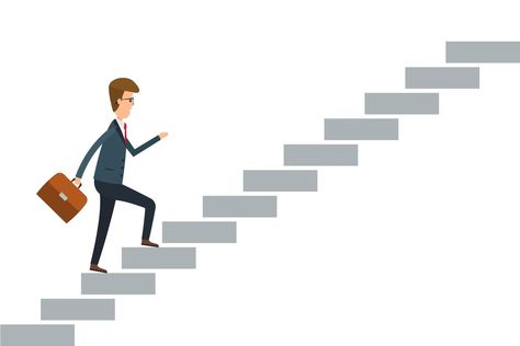 Business man climbing stairs to success Climbing Stairs Drawing, Climbing Stairs Illustration, Man Climbing Stairs, Stairs To Success, How To Draw Stairs, Walking Up Stairs, Easy Math Activities, Presentation Pictures, Easy Math