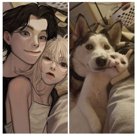 Animal To Human Drawings, Adorable Couple Drawings, Human Poses Reference Couple, Couple Cute Drawing Reference, Cat Ocs Human, Cats As Humans Art, Cute Art Styles Anime Couple, Person Sitting On Stool Reference, Real Life People References