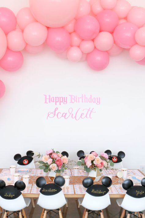 Vintage Disneyland 3rd Birthday Party for Scarlett | Disney Three Year Old Birthday, Vintage Disney Birthday, Vintage Disney Birthday Party, Disneyland Party, Third Birthday Girl, 2nd Birthday Party For Girl, Disneyland Birthday, Disney Birthday Party, Disney Theme Party