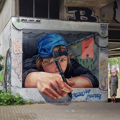 Nantes, France: new mural by Braga last1 for Festival Hip Opsession Illusion Kunst, Street Art Illusions, Street Art Utopia, Nantes France, Sidewalk Art, Street Mural, Street Painting, Best Street Art, Urban Street Art