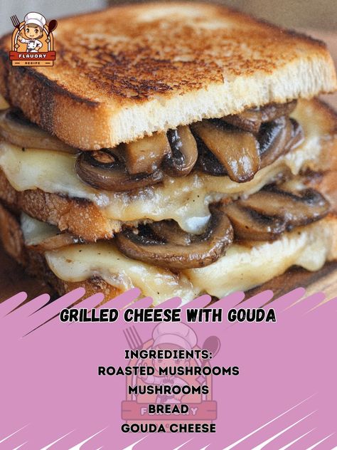 🧀 "Grilled Cheese with Gouda, Roasted Mushrooms, and Onions—a gourmet twist on the classic grilled cheese. Comfort food at its finest! 🧀🍞 #GrilledCheese #ComfortFood" Grilled Cheese with Gouda, Roasted Mushrooms, and Onions Ingredients: Bread (4 slices) Gouda cheese (4 slices) Mushrooms (1 cup, sliced) Onion (1, sliced) Butter (4 tbsp) Olive oil (1 tbsp) Salt and pepper (to taste) Instructions: Sauté mushrooms and onions in olive oil until tender. Season with salt and pepper. Butter one s... Roasted Mushrooms And Onions, Sauté Mushrooms, Mushrooms And Onions, Sliced Onion, Classic Grilled Cheese, Gouda Cheese, Roasted Mushrooms, Mushroom And Onions, Cheese Dishes