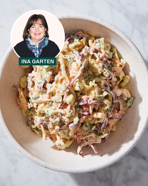 Ina Garten Coleslaw Recipe, Blue Cheese Coleslaw, Damn Delicious Recipes, Popeyes Fried Chicken, Simple Salads, Ina Garten Recipes, Cole Slaw, Feta Pasta, Coleslaw Recipe