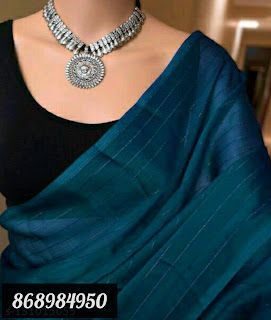 Free Size Blouse, Saree Jacket Designs, Farewell Sarees, Navy Blue Saree, Simple Sarees, Pure Chiffon, Trendy Dress Outfits, Blue Saree, Navy Blue Fabric