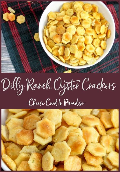 Oyster Crackers Seasoned, Oyster Crackers Ranch, Crackers Seasoned, Seasoned Oyster Crackers, Ranch Oyster Crackers, Ranch Crackers, Seasoned Crackers, Holiday Potluck, Cheese Curd