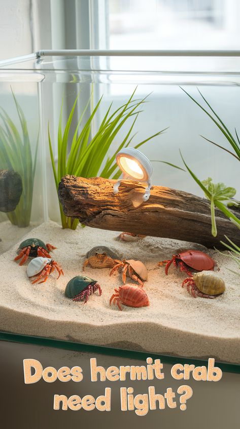 Wondering if your Hermit Crabs need a special light or can they just rely on Natural Sunlight? Well, the answer is a bit more complicated than just turning on the lamp! ?? Learn what your Hermit Crab needs in its Hermit Crab Tank to stay happy and healthy, and how to create the best Hermit Crab Habitat. From the right temperature to optimal lighting, we’ve got the ultimate guide to making your crab feel at home. ?? #gg #pethealthcaretips #dohermitcrabsneedlight Hermit Crab Terrarium, Hermit Crab Habitat Ideas, Hermit Crab Tank Ideas, Hermit Crab Homes, Crab Habitat, Hermit Crab Habitat, Crab Tank, Hermit Crab Tank, Meds For Dogs