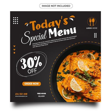 Today special menu delicious food vector... | Premium Vector #Freepik #vector #fast-food-banner #food-layout #food-promo #restaurant-ad Today's Special Menu Design, Today Special Menu Design, Food Layout, Restaurant Graphics, Social Graphics, Restaurant Ad, Graphic Design Posters Layout, Food Promotion, Food Vector