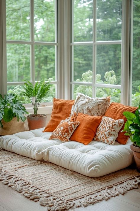 20 Stunning Boho Sunroom Ideas to Brighten Your Home - H.M.G Tiny Backyard Oasis, Indoor Sunroom Furniture, Boho Sunroom Ideas, Outdoor Meditation Space, Boho Sunroom, Indoor Sunroom, Sunroom Living Room, Outdoor Meditation, Small Sunroom