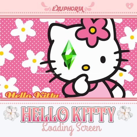 Here's a loading screen for the sims 4 featuring Hello Kitty ❤❤ Hello Wallpaper, Hello Kitty Imagenes, Hello Kitty Wallpaper Hd, Pink And White Background, Hello Kit, Hello Kitty Backgrounds, Sanrio Wallpaper, Pink Hello Kitty, Hello Kitty Pictures