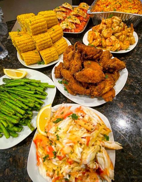 🔥 Soul Food Recipes 😋 The Original | Lobster Meat, Fried Chicken, Shrimp & Corn. Shrimp Corn, Soul Food Recipes, Fried Lobster, Chicken Shrimp, Lobster Meat, Southern Comfort, Family Reunion, Soul Food, Fried Chicken