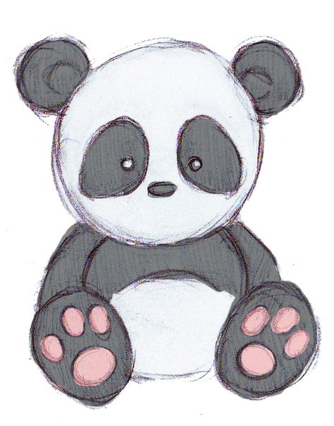 Cute-Panda by ItzAmandaYay on deviantART Cute Panda Drawing, Panda Drawing, Panda Lindo, Bear Drawing, Panda Art, Panda Love, Cute Animal Drawings, Cute Panda, Doodle Drawings