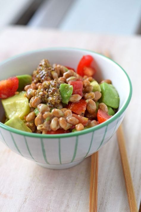 Natto Recipe, Japanese Ingredients, Newest Recipes, Salad Breakfast, Japanese Salad, Healthy Superfoods, Asian Inspired Dishes, Asian Food Recipes, Food Recipes Healthy