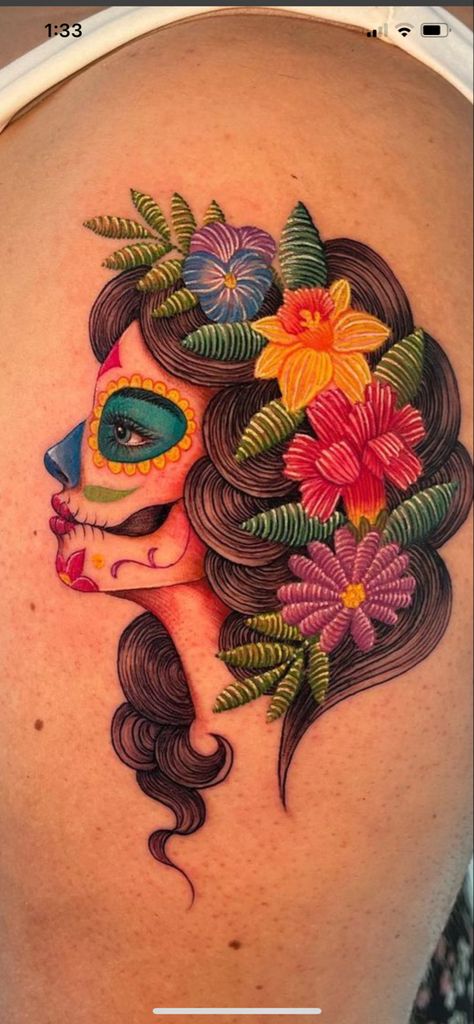 Mexican Heritage Tattoos For Women, Traditional Mexican Tattoo, Dia De Los Muertos Tattoo Ideas, Mexican Inspired Tattoos, Hispanic Tattoos, Mexican Heritage Tattoos, Quetzalcoatl Tattoo, Monarch Butterfly Tattoo, Mexican Tattoo