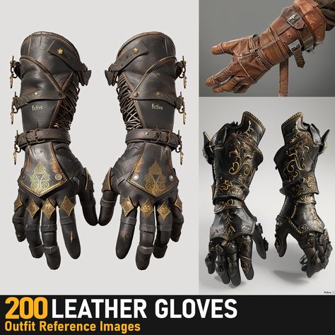 Leather Gloves|4K Reference Images,  on ArtStation at https://www.artstation.com/artwork/dKZlxw Witch Hunter, Game Animation, Animation Illustration, Black Gloves, Time To Go, Mens Gloves, Reference Images, Leather Gloves, Creative Ideas