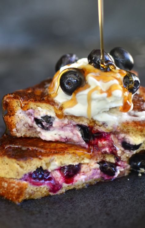 Blueberry Cheesecake Stuffed French Toast, Cream Cheese Stuffed French Toast Recipe, Cheesecake French Toast, Stuffed French Toast Cream Cheese, Pumpkin Cream Cheese Muffins, Stuffed French Toast, Kids Baking, French Toast Breakfast, Blueberry French Toast