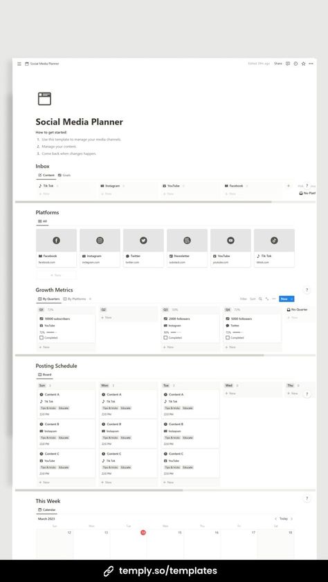 Everything you need to plan your social media content. Social Media Planning Template, Study Planner Free, Social Media Planner Template, Social Media Organization, Free Social Media Templates, Social Media Content Planner, Media Planning, Social Media Planning, Media Planner