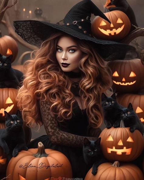 Elina Braun (@elina_digitalart) • Instagram photos and videos Digital Art Programs, Beauty Killer, Witch Pictures, Fantasy Witch, Beautiful Witch, Vintage Witch, Goth Beauty, Halloween Doll, Witch Art