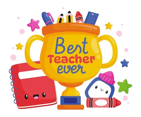 Teacher's Day Card Ideas, Teacher Illustration, Happy Teachers Day Wishes, Crafts Ideas For Kids, Attendance Chart, Quotes Lettering, Teachers Day Greetings, Text Illustration, Alphabet Worksheets Kindergarten