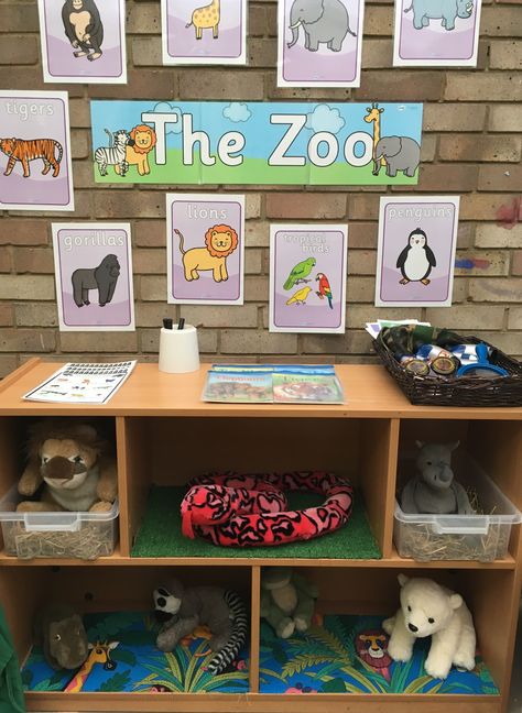 Outside role play - the zoo Animal Dramatic Play Center, Animals Dramatic Play Preschool, Zoo Theme Dramatic Play, Zoo Daycare Theme, Zoo Dramatic Play Center, Zoo Pretend Play, Dramatic Play Animals, Build A Zoo Project, Role Play Activities For Preschool