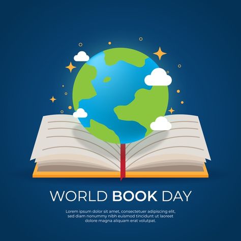 Book Concept, World Teacher Day, Flat World, Kids Reading Books, World Teachers, World Book Day, Creative Advertising Design, Book Day, Kids Reading