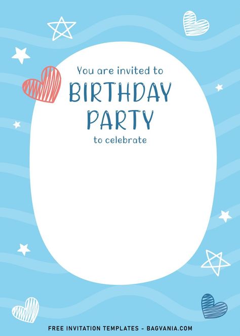 7+ Cute And Fun Birthday Invitation Templates For Kids Birthday Party | FREE Printable Birthday Invitation Templates - Bagvania Create Birthday Invitations, Birthday Invitation Card Template, Minimalist Invitation, Free Printable Birthday Invitations, Disney Invitations, Birthday Disney, Free Invitation Templates, Birthday Party Invitation Templates, Kids Birthday Party Invitations