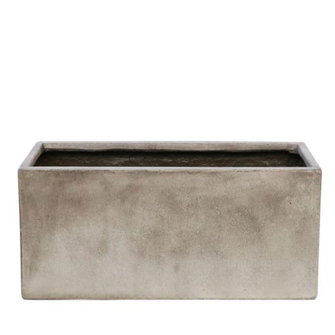 Due In December, Large Concrete Planters, Weathered Concrete, Hamptons Style Home, Rectangle Planters, Rectangular Planters, Concrete Planter, Cement Planters, Concrete Color