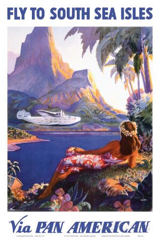 Stare Reklamy, Vintage Airline Posters, Hawaii Vintage, Aviation Posters, Airline Travel, Pan Am, Pan American, Vintage Airlines, Retro Travel Poster