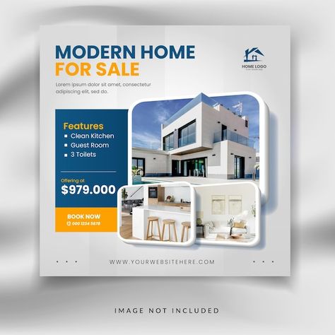 Social Media Post For Real Estate, Property Social Media Design, Did You Know Post Design, Construction Poster Design, House Poster Design, Real Estate Post Design, Webpage Ideas, Real Estate Poster Design, Real Estate Social Media Design