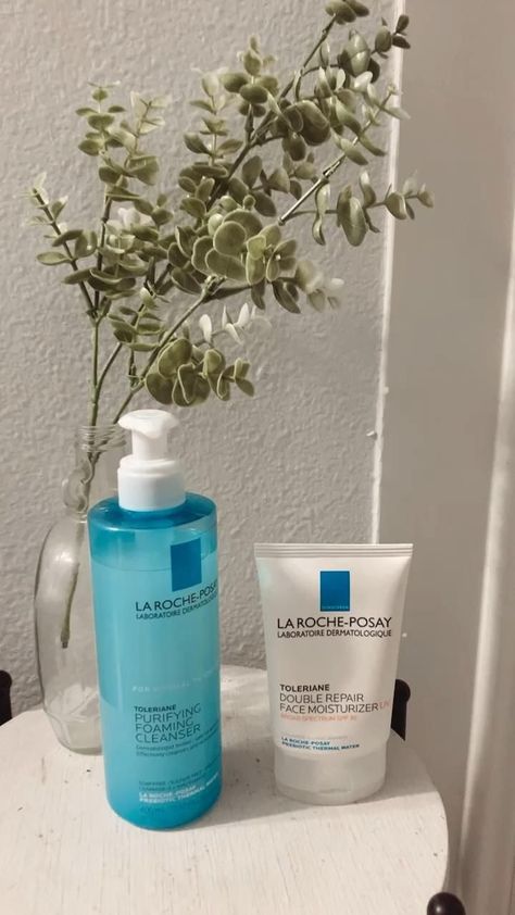 La Roche Posay Cleanser, 2023 Skincare, Cleanser And Moisturizer, Aveeno Daily Moisturizing Lotion, Skincare Favorites, Skincare For Oily Skin, Acne Scarring, Face Care Routine, Hair Care Brands