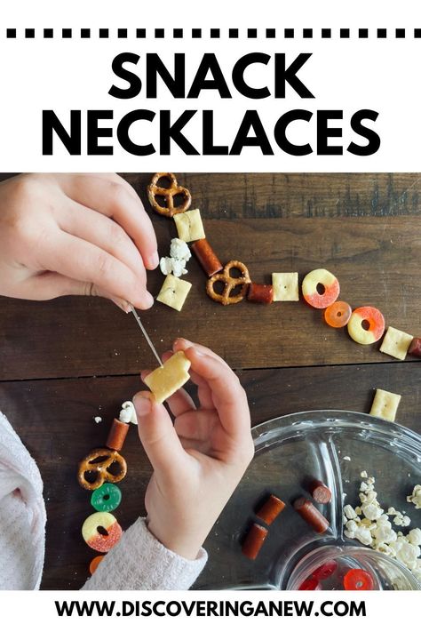 A fun healthy snack idea for kids and toddlers. These simple snack necklaces are a fun activity and snack while on vacation, hiking or at the park. Children will love eating them! Snack Necklace, Vacation Snacks, Food Necklace, Hiking Snacks, Good Healthy Snacks, Love Eat, Camping Food, Camping With Kids, The Kid