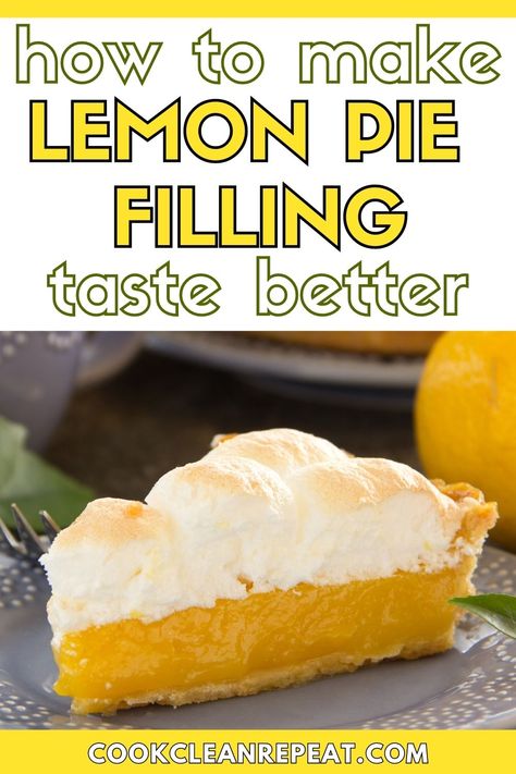 Wondering how to make canned lemon pie filling taste better? Lean how to improve a canned lemon pie filling so that it's quick to make, but also something no one will believe is store-bought! Lemon Pie Filling Cake, What Can I Make With Lemon Pie Filling, Homemade Lemon Pie Filling, Canned Lemon Pie Filling Desserts, Canned Lemon Pie Filling Recipes Easy, Can Lemon Pie Filling Recipes, Recipes Using Lemon Pie Filling, Recipe Using Canned Lemon Pie Filling, Recipes With Lemon Pie Filling