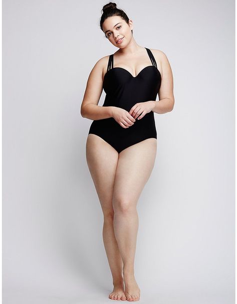 Strappy Swim One Piece with Built-In Bandeau Bra | Cacique Check more at https://allthenews.website/strappy-swim-one-piece-with-built-in-bandeau-bra-cacique/ Plus Size Pose, Swimsuits Black, Plus Size Posing, Body Types Women, Figure Reference, Female Reference, Plus Size One Piece, Female Pose Reference, Bandeau Swimsuit