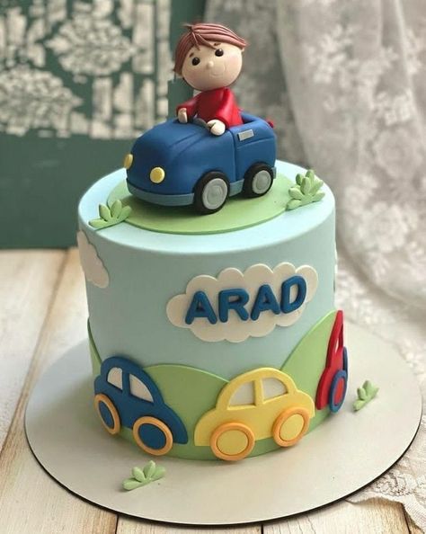 Car Theme Cake Design, Car Themed Birthday Party Cake, Car Birthday Cake For Boys Kids, Car Themed Cakes Boys, Cake Designs Car, Cake With Cars Boys, Birthday Cake Cars Boy, Birthday Cake Car Theme, Bus Cakes For Boys