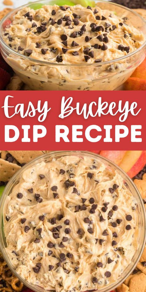 Buckeye Dip - Buckeye Dip Recipe Kit Kat Dip Recipes, Gram Cracker Dip, Buckeye Dip Recipe, Buckeye Recipes, Dip With Graham Crackers, Buckeye Dip, Graham Cracker Dip, Easy Dessert Dips, Cold Dip Recipes