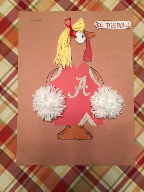 Turkey Disguise Alabama Cheerleader Disguise A Turkey Cheerleader, Disguise A Turkey, Thanksgiving Templates, Turkey Activity, Turkey Ideas, Turkey Disguise Project, Turkey Project, Turkey Disguise, Thanksgiving Wishes