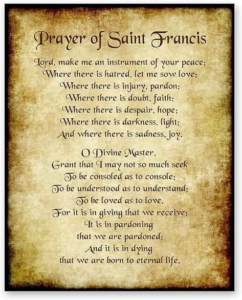 Amazon.com : st francis prayer Prayer Of St Francis Of Assisi, St Francis Prayer, Francis Of Assisi Prayer, St Francis Of Assisi, Inpirational Quotes, Francis Of Assisi, Orthodox Christianity, Catholic Prayers, Kitchen Store