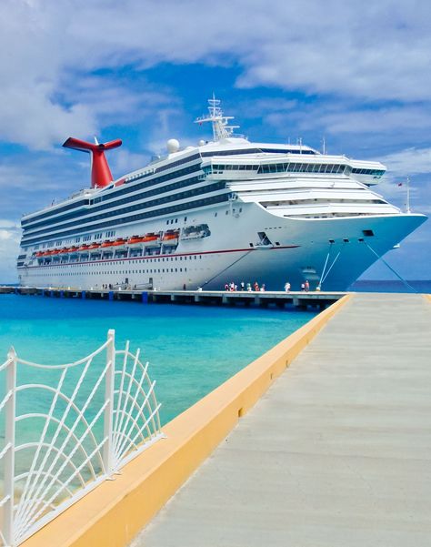 Carnival Magic, Carnival Cruise Line's Caribbean ship docked at a pier Carnival Splendor, Best Cruise Lines, Carnival Magic, Carnival Cruise Ships, How To Book A Cruise, Carnival Cruise Line, Celebrity Cruises, Princess Cruises, Best Cruise